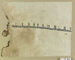 Textile Fragment, Linen; embroidered in silk