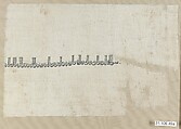 Textile Fragment, Linen; embroidered in silk