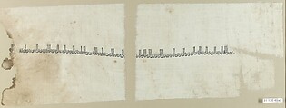 Textile Fragment, Linen; embroidered in silk