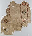 Textile Fragment, Wool, linen; plain weave, tapestry weave