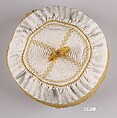 Cap, Cotton, silk, lace; embroidered
