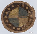 Textile Fragment, Wool, linen; plain weave, weft loop weave