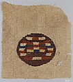 Textile Fragment, Wool, linen; plain weave, weft loop weave