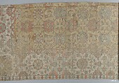 Textile Fragments, Silk and metal-wrapped thread; lampas