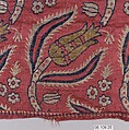 Brocade, Silk and metal wrapped thread; brocaded