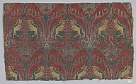Textile Fragment, Silk; lampas