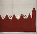 Scarf End, Cotton; embroidered