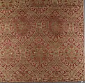 Textile Fragment, Silk, metal wrapped thread; lampas (kemha)