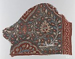 Textile Fragment, Cotton, plain weave; block-printed and painted, mordant and resist dyed 