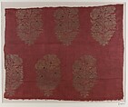 Textile Fragment, Silk and metal wrapped thread; brocaded