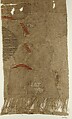 Textile Fragment, Wool, linen; plain weave, weft loop weave