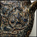 Flask with Zodiac Medallions, Stonepaste; molded, blue-glazed, overpainted, and gilded