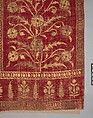 Floral Tent Panel, Silk, gold; cut velvet, painted