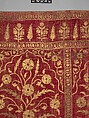 Floral Tent Panel, Silk, gold; cut velvet, painted