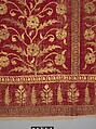 Floral Tent Panel, Silk, gold; cut velvet, painted