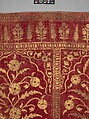 Floral Tent Panel, Silk, gold; cut velvet, painted