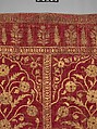 Floral Tent Panel, Silk, gold; cut velvet, painted