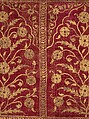 Floral Tent Panel, Silk, gold; cut velvet, painted