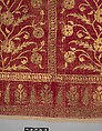 Floral Tent Panel, Silk, gold; cut velvet, painted