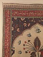 Panel from a Tent Lining (Qanat), Cotton; plain weave, mordant dyed and painted, resist-dyed
