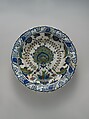 Dish with Floral Design, Stonepaste; polychrome painted under transparent glaze