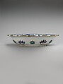 Dish with Floral Design, Stonepaste; polychrome painted under transparent glaze
