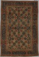 Carpet with a Compartment Design, Silk (warp and weft), wool (pile); asymmetrically knotted pile