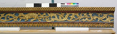 Ceiling, Wood; carved, painted, and gilded