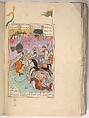 Shahnama (Book of Kings) of Firdausi, Abu&#39;l Qasim Firdausi (Iranian, Paj ca. 940/41–1020 Tus), Leather; tooled and gilded; ink on paper