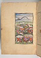 Shahnama (Book of Kings) of Firdausi, Abu&#39;l Qasim Firdausi (Iranian, Paj ca. 940/41–1020 Tus), Ink, opaque watercolor, silver, and gold on paper; lacquer binding