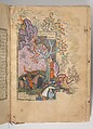 Shahnama (Book of Kings) of Firdausi, Abu&#39;l Qasim Firdausi (Iranian, Paj ca. 940/41–1020 Tus), Ink, opaque watercolor, silver, and gold on paper; lacquer binding
