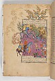 Shahnama (Book of Kings) of Firdausi, Abu&#39;l Qasim Firdausi (Iranian, Paj ca. 940/41–1020 Tus), Ink, opaque watercolor, silver, and gold on paper; lacquer binding