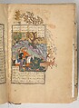 Shahnama (Book of Kings) of Firdausi, Abu&#39;l Qasim Firdausi (Iranian, Paj ca. 940/41–1020 Tus), Ink, opaque watercolor, silver, and gold on paper; lacquer binding