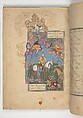 Shahnama (Book of Kings) of Firdausi, Abu&#39;l Qasim Firdausi (Iranian, Paj ca. 940/41–1020 Tus), Ink, opaque watercolor, silver, and gold on paper; lacquer binding
