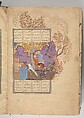 Shahnama (Book of Kings) of Firdausi, Abu&#39;l Qasim Firdausi (Iranian, Paj ca. 940/41–1020 Tus), Ink, opaque watercolor, silver, and gold on paper; lacquer binding