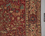 Carpet with Palm Trees, Ibexes, and Birds, Cotton (warp and weft), wool (pile); asymmetrically knotted pile