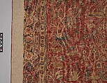 Carpet with Palm Trees, Ibexes, and Birds, Cotton (warp and weft), wool (pile); asymmetrically knotted pile