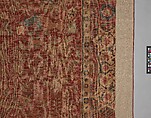 Carpet with Palm Trees, Ibexes, and Birds, Cotton (warp and weft), wool (pile); asymmetrically knotted pile