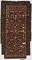 Carpet, Silk (warp and weft), wool (pile); asymmetrically knotted pile