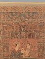 Kalamkari Hanging with Figures in an Architectural Setting, Cotton; plain weave, mordant-painted and dyed, resist-dyed