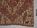 Rug with an Interlocking Lozenge-Medallion Design, Wool (warp, weft, and pile); symmetrically knotted pile