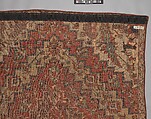 Rug with an Interlocking Lozenge-Medallion Design, Wool (warp, weft, and pile); symmetrically knotted pile
