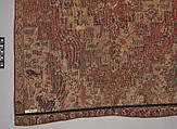 Rug with an Interlocking Lozenge-Medallion Design, Wool (warp, weft, and pile); symmetrically knotted pile