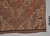 Rug with an Interlocking Lozenge-Medallion Design, Wool (warp, weft, and pile); symmetrically knotted pile
