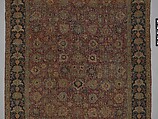 Carpet, Wool (pile), cotton (warp and weft); asymmetrically knotted pile