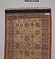 Carpet, Cotton (warp), wool (weft and pile); asymmetrically knotted pile