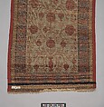 Carpet, Cotton (warp), wool (weft and pile); asymmetrically knotted pile