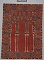 Prayer Rug with Triple Arch Design, Wool (warp, weft, and pile); symmetrically knotted pile