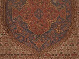 Ushak Medallion Carpet on White Ground, Wool (warp, weft and pile); symmetrically knotted pile