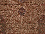 Ushak Medallion Carpet on White Ground, Wool (warp, weft and pile); symmetrically knotted pile
